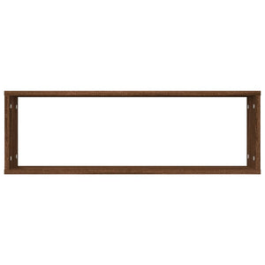 vidaXL Wall Cube Shelves 2 pcs Brown Oak 80x15x26.5 cm Engineered Wood