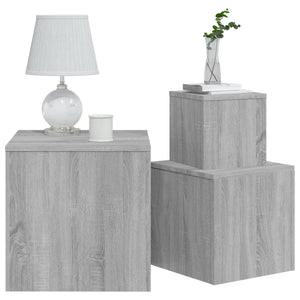 vidaXL Side Tables 3 pcs Grey Sonoma Engineered Wood