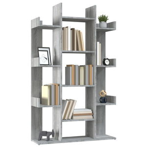 vidaXL Book Cabinet Grey Sonoma 86x25.5x140 cm Engineered Wood