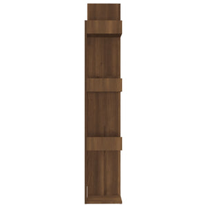 vidaXL Book Cabinet Brown Oak 86x25.5x140 cm Engineered Wood