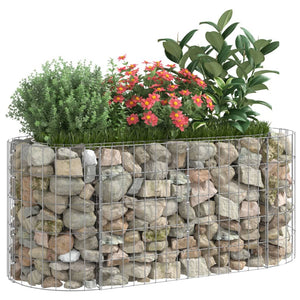 vidaXL Gabion Raised Bed Galvanised Iron 120x50x50 cm