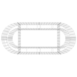 vidaXL Gabion Raised Bed Galvanised Iron 120x50x50 cm