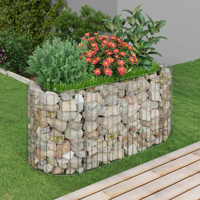 vidaXL Gabion Raised Bed Galvanised Iron 120x50x50 cm