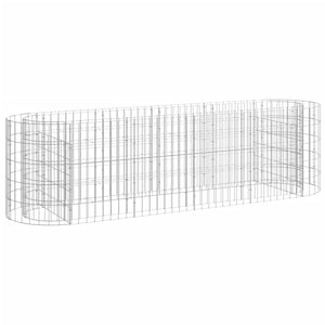 vidaXL Gabion Raised Bed Galvanised Iron 190x50x50 cm