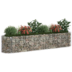 vidaXL Gabion Raised Bed Galvanised Iron 260x50x50 cm