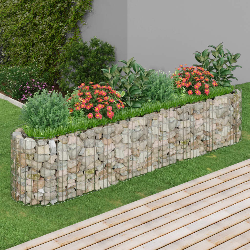 vidaXL Gabion Raised Bed Galvanised Iron 260x50x50 cm