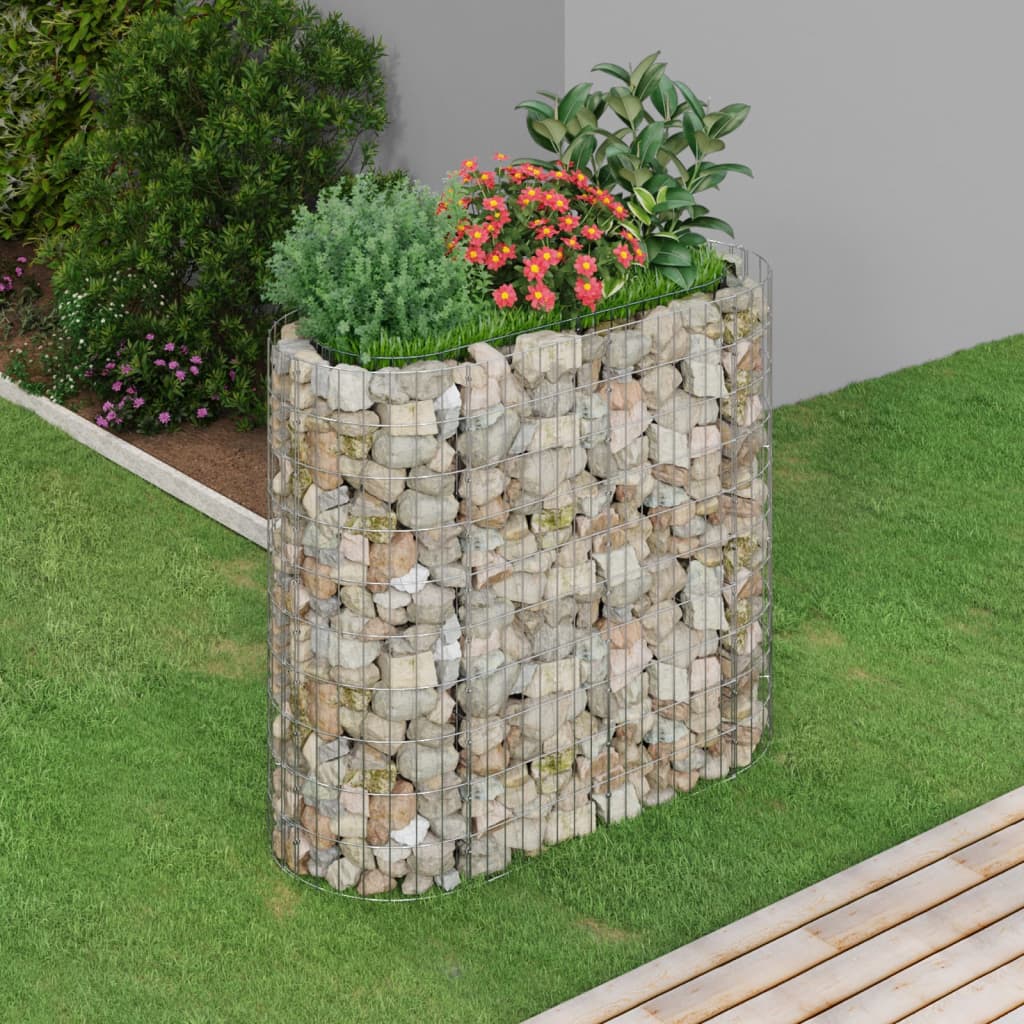 vidaXL Gabion Raised Bed Galvanised Iron 120x50x100 cm