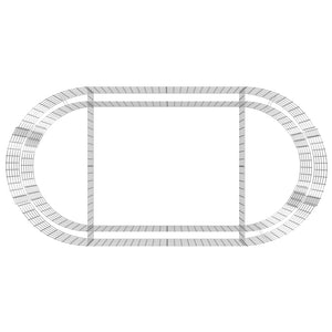 vidaXL Gabion Raised Bed Galvanised Iron 200x100x50 cm