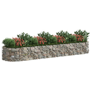 vidaXL Gabion Raised Bed Galvanised Iron 400x100x50 cm