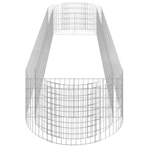 vidaXL Gabion Raised Bed Galvanised Iron 400x100x50 cm