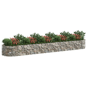 vidaXL Gabion Raised Bed Galvanised Iron 500x100x50 cm