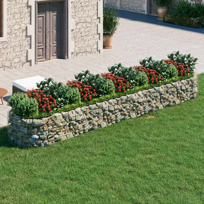 vidaXL Gabion Raised Bed Galvanised Iron 500x100x50 cm