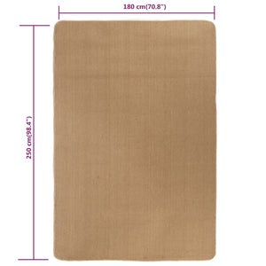 vidaXL Area Rug Jute with Latex Backing 180x250 cm