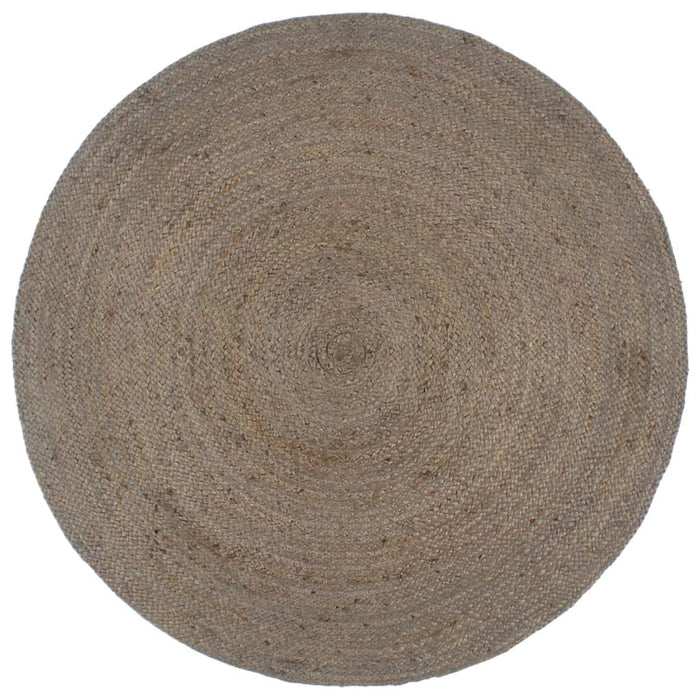 vidaXL Handmade Rug Jute Round 210 cm Grey