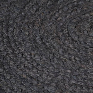 vidaXL Handmade Rug Jute Round 180 cm Dark Grey