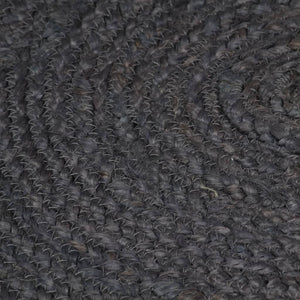 vidaXL Handmade Rug Jute Round 210 cm Dark Grey