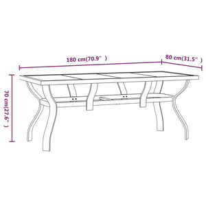 vidaXL 5 Piece Garden Dining Set Grey and Black