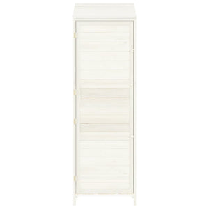 vidaXL Garden Shed White 55x52x174.5 cm Solid Wood Fir