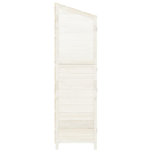 vidaXL Garden Shed White 55x52x174.5 cm Solid Wood Fir