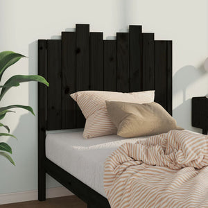 vidaXL Bed Headboard Black 96x4x110 cm Solid Wood Pine