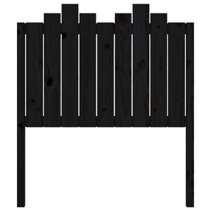 vidaXL Bed Headboard Black 96x4x110 cm Solid Wood Pine