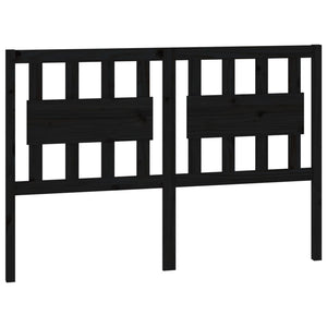 vidaXL Bed Headboard Black 125.5x4x100 cm Solid Wood Pine