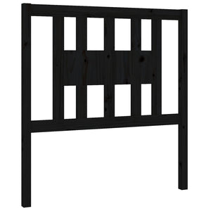 vidaXL Headboard Black 81x4x100 cm Solid Wood Pine