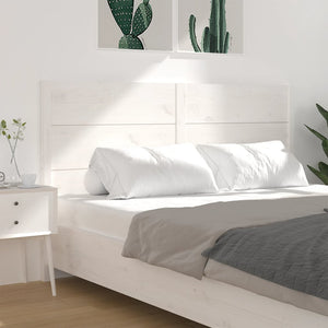 vidaXL Headboard White 206x4x100 cm Solid Wood Pine