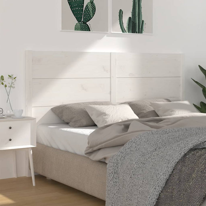 vidaXL Headboard White 206x4x100 cm Solid Wood Pine