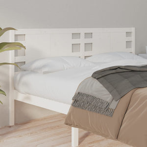 vidaXL Headboard White 146x4x100 cm Solid Wood Pine