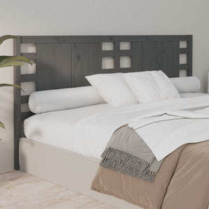 vidaXL Headboard Grey 146x4x100 cm Solid Wood Pine