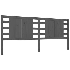 vidaXL Headboard Grey 156x4x100 cm Solid Wood Pine