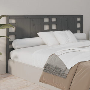 vidaXL Headboard Grey 156x4x100 cm Solid Wood Pine