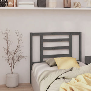 vidaXL Bed Headboard Grey 96x4x100 cm Solid Wood Pine