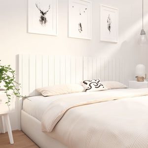 vidaXL Bed Headboard White 205.5x4x100 cm Solid Wood Pine