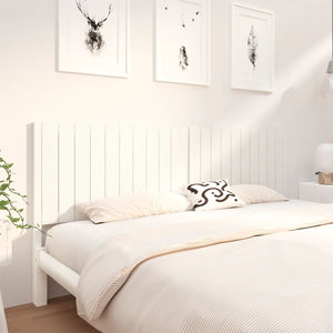 vidaXL Bed Headboard White 205.5x4x100 cm Solid Wood Pine