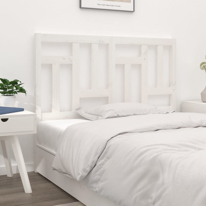 vidaXL Bed Headboard White 205.5x4x100 cm Solid Wood Pine