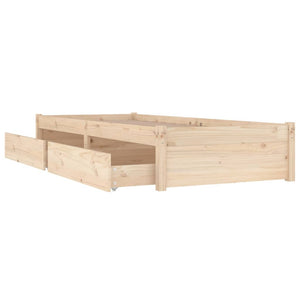 3103468 vidaXL Bed Frame without Mattress with Drawers 100x200 cm (814939+814989)