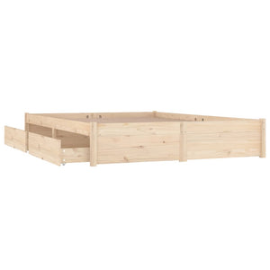 3103508 vidaXL Bed Frame without Mattress with Drawers 120x200 cm (814944+814999)