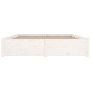 3103509 vidaXL Bed Frame without Mattress with Drawers White 120x200 cm (814945+815000)