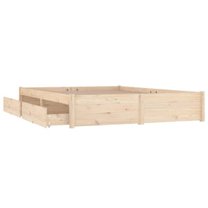 3103523 vidaXL Bed Frame without Mattress with Drawers 160x200 cm (814959+814999)