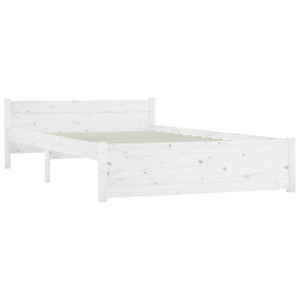 3103560 vidaXL Bed Frame without Mattress with Drawers White 140x200 cm (815045+815000)