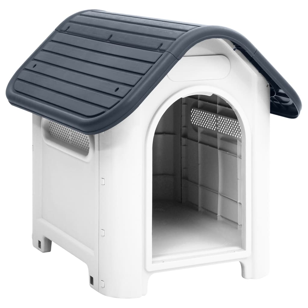 vidaXL Dog House Grey 59x75x66 cm Polypropylene