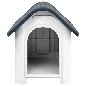 vidaXL Dog House Grey 59x75x66 cm Polypropylene