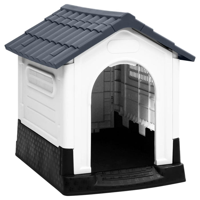 vidaXL Dog House Grey 57x68x66 cm Polypropylene