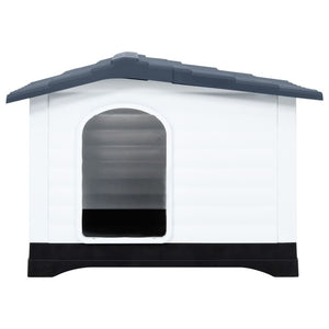 vidaXL Dog House Grey 90.5x68x66 cm Polypropylene