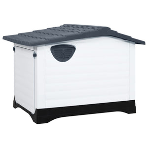 vidaXL Dog House Grey 90.5x68x66 cm Polypropylene