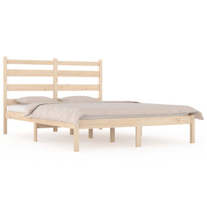 3103628 vidaXL Bed Frame without Mattress Solid Wood 140x190 cm (809997+818420)