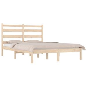 3103628 vidaXL Bed Frame without Mattress Solid Wood 140x190 cm (809997+818420)