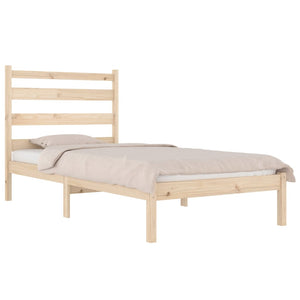 3103633 vidaXL Bed Frame without Mattress Solid Wood 90x200 cm (810002+818400)